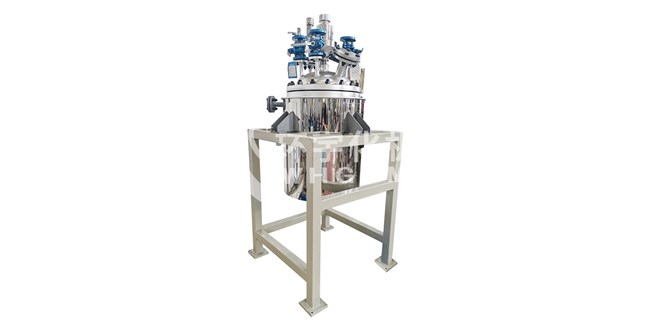 50L碳钢喷涂四氟外循环加热反应釜已完工发往淄博客户处